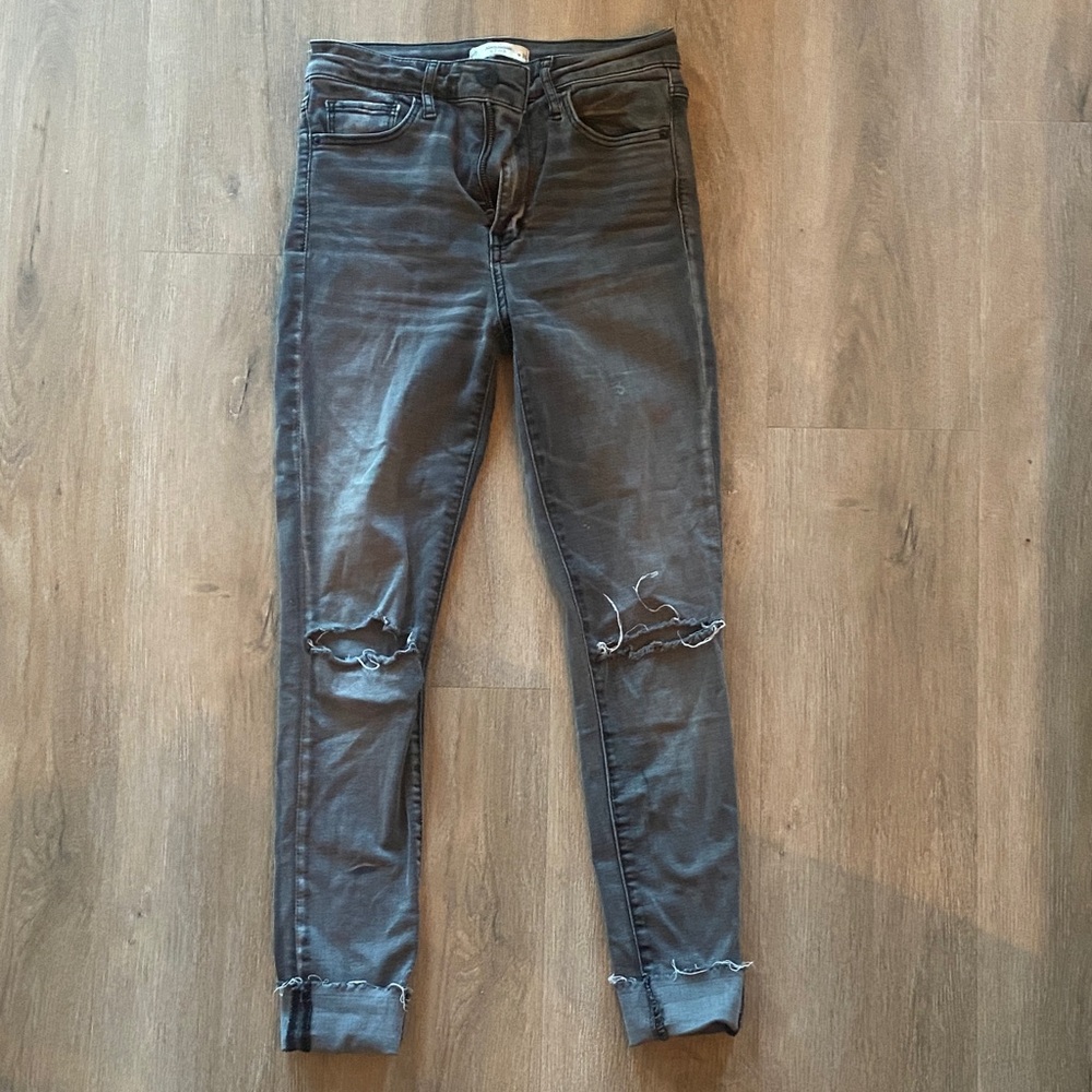Abercrombie & Fitch Distressed Black Skinny Jeans